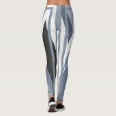 Silver Grey Geometrische Leggings voor dames (Achterkant)
