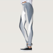 Silver Grey Geometrische Leggings voor dames (Links)