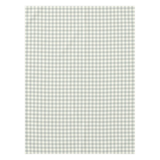 Silver Grey Gingham Cotton Tablecloth Tafelkleed (Voorkant)