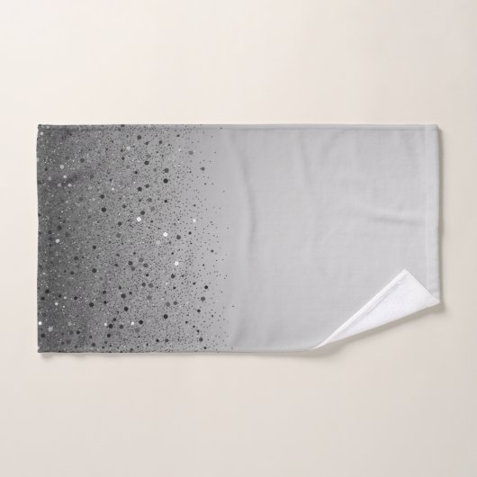 Silver Grey Glamour Sparkly Glitter Bad Handdoek (Handdoek)