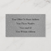 Silver Grey Glitter Black Hair Salon Spa Modern Visitekaartje (Achterkant)