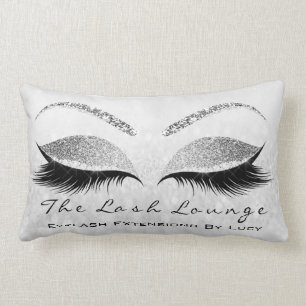 Silver Grey Glitter Eyes Makeup Lashes Beauty Kussen