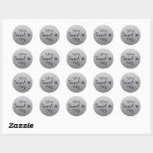 Silver Grey Glitter Faux Ombre Sweet 16 Sticker (Vel)