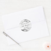 Silver Grey Glitter Marble Agate Product Label (Envelop)