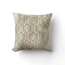Silver Grey Gold Damask Antonietta Champaigne