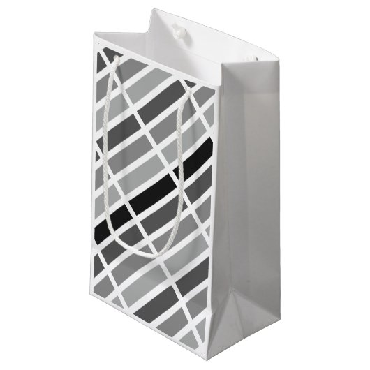 Silver Grey Hues Klein Cadeauzakje (Voorkant Gekanteld)