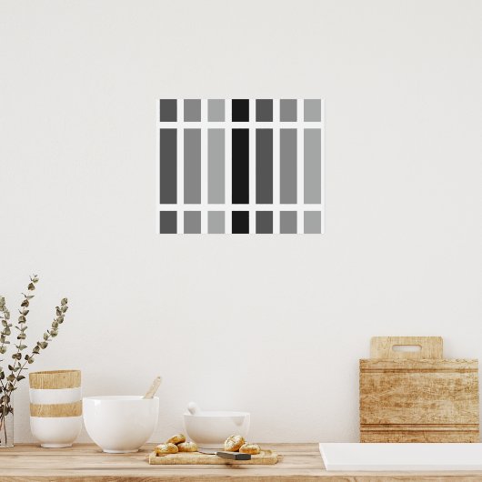 Silver Grey Hues Poster (Keuken)