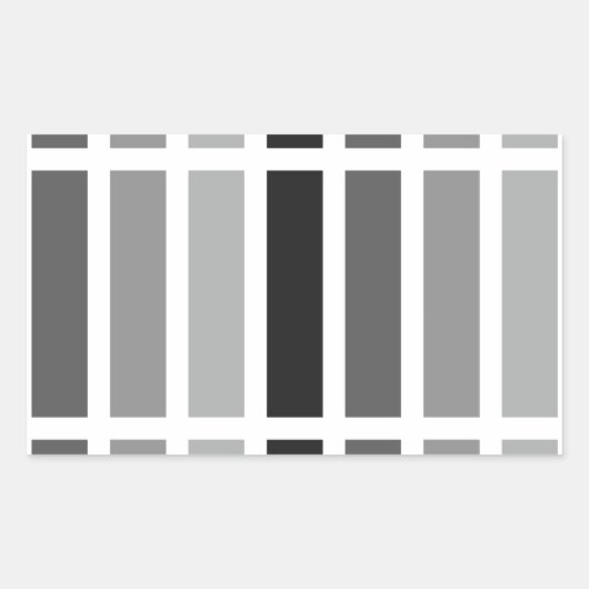 Silver Grey Hues Rechthoekige Sticker (Voorkant)