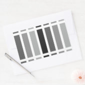 Silver Grey Hues Rechthoekige Sticker (Envelop)