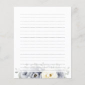 Silver Grey Ivory Floral Boho Vrijgezellenfeest Re (Achterkant)