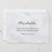 Silver Grey Ivory Floral Kaart (Achterkant)