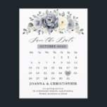Silver Grey Ivory Floral Winter Boho Save the Date Briefkaart<br><div class="desc">Elegant floral winter kalender behalve de datum waarop het briefkaart elegant grijs ,  ivoor en zilver waterverf flower bouquet met kikkerige grienery bevat. Neem contact met mij op voor hulp bij aanpassingen of als u een ander product nodig hebt met dit ontwerp.</div>