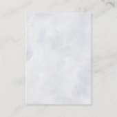 Silver Grey Ivory Floral Winter Rustic Wedding Enc Informatiekaartje (Achterkant)