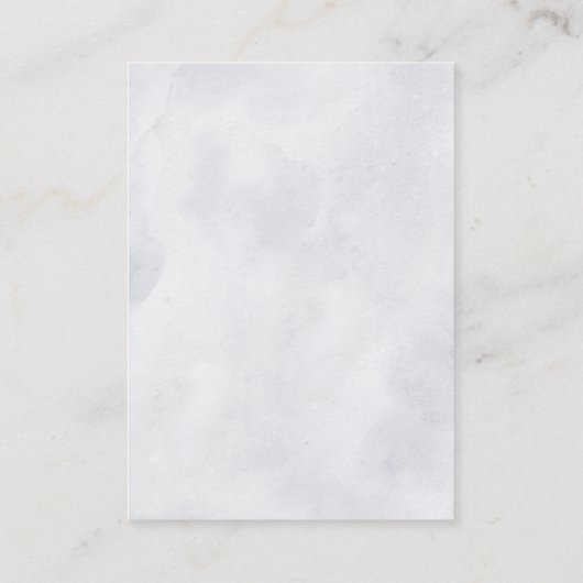 Silver Grey Ivory Floral Winter Rustic Wedding Enc Informatiekaartje (Achterkant)