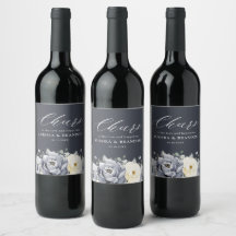 Silver Grey Ivory Floral Winter Rustic Wedding Win