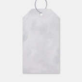 Silver Grey Ivory Floral Winter Weduwen Welkom Cadeaulabel (Achterkant)