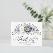 Silver Grey Ivory Winter Vrijgezellenfeest Dank u Briefkaart (Staand voorkant)