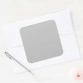 Silver Grey Large Vierkante Sticker (Envelop)