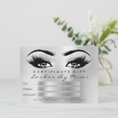 Silver Grey Lashes Makeup Artist Certificate Gift (Staand voorkant)