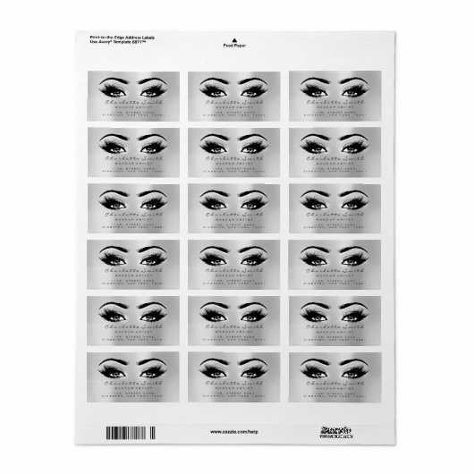 Silver Grey Makeup Lashes Stylst Beauty RSVP Etiket (Full Sheet)