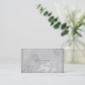 Silver Grey Marble Appointment Card Afsprakenkaartje (Staand voorkant)