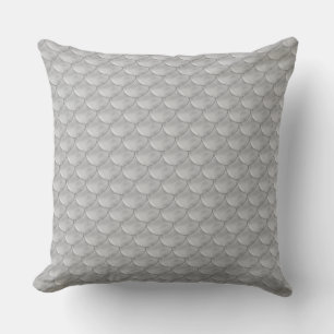 Silver Grey Mermaid Fish Scale Pattern Kussen