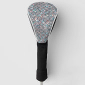 Silver Grey Mermaid Fish Scales Holografisch Golfheadcover (Voorkant)