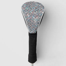 Silver Grey Mermaid Fish Scales Holografisch Golfheadcover