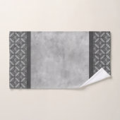 Silver Grey Metal Flowers met Pareltjes Patroon Bad Handdoek (Handdoek)