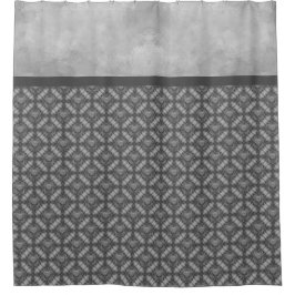 Silver Grey Metal Flowers met Pareltjes Patroon Douchegordijn