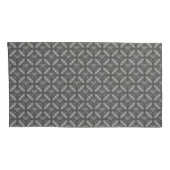 Silver Grey Metal Flowers met Pareltjes Patroon Kussensloop (Achterkant-Rechts)