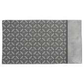 Silver Grey Metal Flowers met Pareltjes Patroon Kussensloop (Voorkant-Rechts)