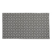 Silver Grey Metal Flowers met Pareltjes Patroon Kussensloop (Achterkant-Links)