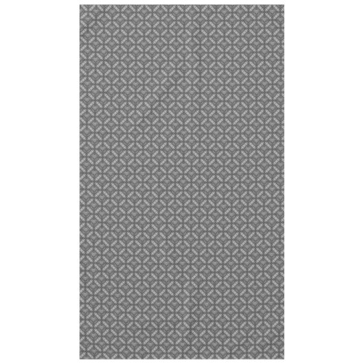 Silver Grey Metal Flowers met Pareltjes Patroon Tafelkleed (Voorkant)