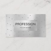 Silver Grey Metallic Abstracte Crystals Swarovski Visitekaartje (Voorkant)