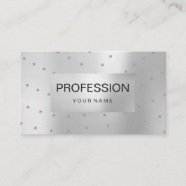 Silver Grey Metallic Abstracte Crystals Swarovski Visitekaartje