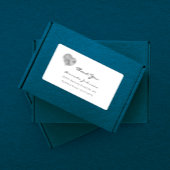 Silver Grey Metallic Heart Brush Stroke Dankuwel Etiket