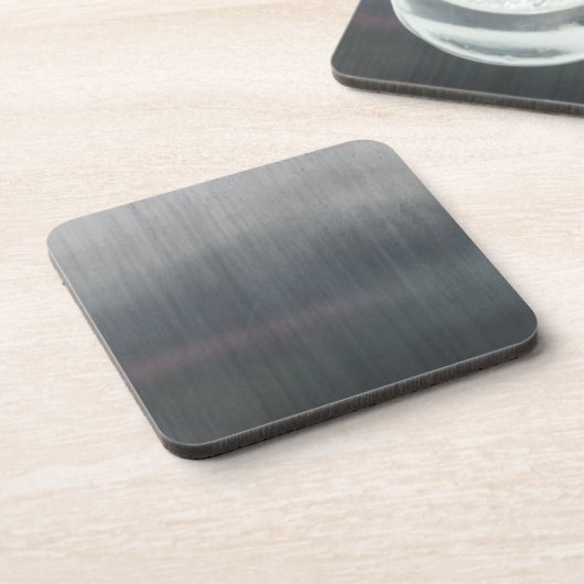 Silver Grey Metallic Metallic Textern Pattern Bier Onderzetter (Linkerzijde)