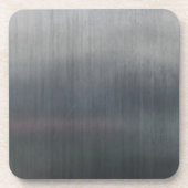 Silver Grey Metallic Metallic Textern Pattern Bier Onderzetter (Voorkant)