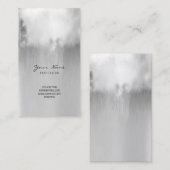 Silver Grey Metallic Rain Cloud Ombre Minimale VIP Visitekaartje (Voorkant / Achterkant)