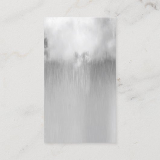 Silver Grey Metallic Rain Cloud Ombre Minimale VIP Visitekaartje (Achterkant)