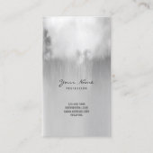 Silver Grey Metallic Rain Cloud Ombre Minimale VIP Visitekaartje (Voorkant)