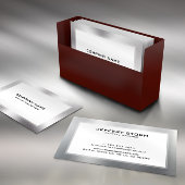 Silver Grey Metallic Textuur Visitekaartje