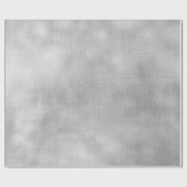 Silver Grey Minimal Linen Textile Burlap Canva Cadeaupapier (Vlak)