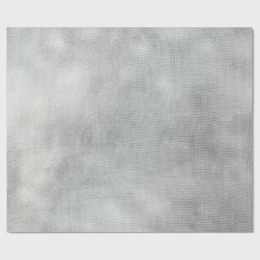 Silver Grey Minimal Linen Textile Burlap Canva Cadeaupapier (Vlak)