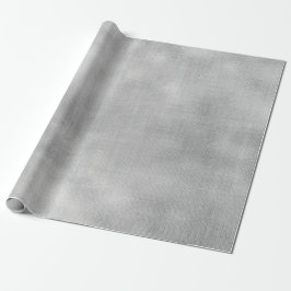 Silver Grey Minimal Linen Textile Burlap Canva Cadeaupapier