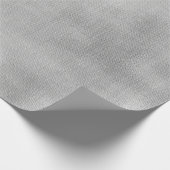 Silver Grey Minimal Linen Textile Burlap Canva Cadeaupapier (Hoek)