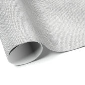 Silver Grey Minimal Linen Textile Burlap Canva Cadeaupapier (Rol Hoek)
