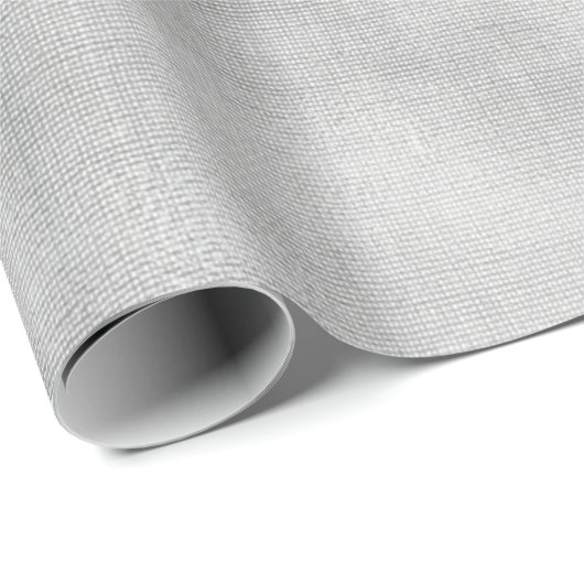 Silver Grey Minimal Linen Textile Burlap Canva Cadeaupapier (Rol Hoek)