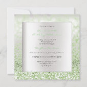 Silver Grey Minimale geboorte Mint Green Glitter Kaart (Voorkant)